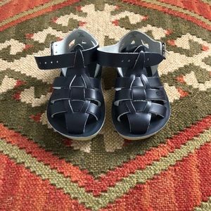 Brand new sunsam sandals, blue leather